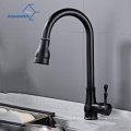 Single Handle Antique One Hole High Arc Pull down Kitchen Sink Faucets